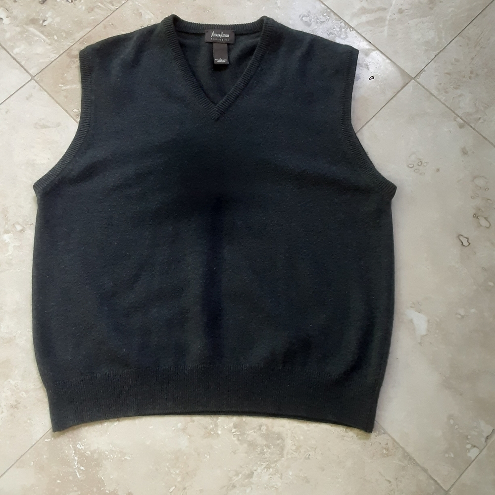 100% Cashmere N-M Vest, Made In Scotland, NOSWOT